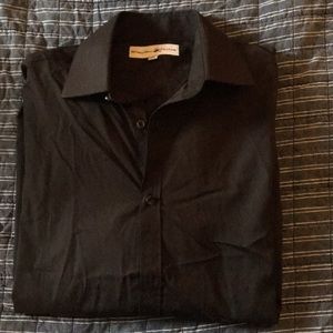 Black long sleeve dress polo